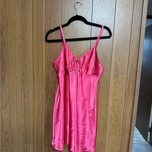 Vintage Adonna Hot Pink Slip Dress
